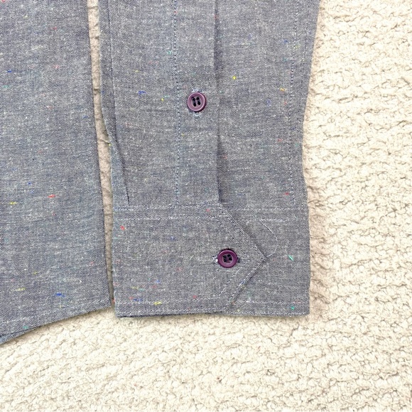 Hedley & Bennett Men’s Size S Blue Chambray Long Sleeve Button Up Chef Shirt - Picture 8 of 10